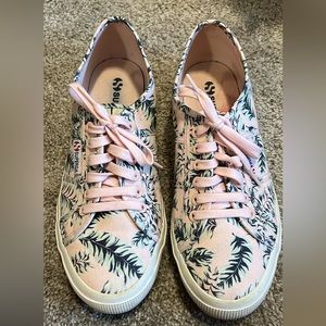 Superga palm print sneakers